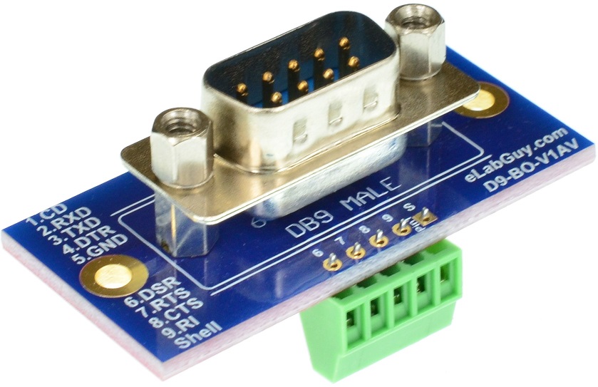 DB9 COM Port RS232 Male vertical connector Breakout Board